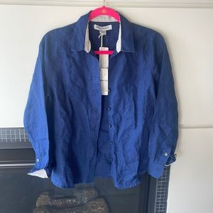 WOMENS NAVY BLUE TOMMY BAHAMA SHIRT SIZE XXS